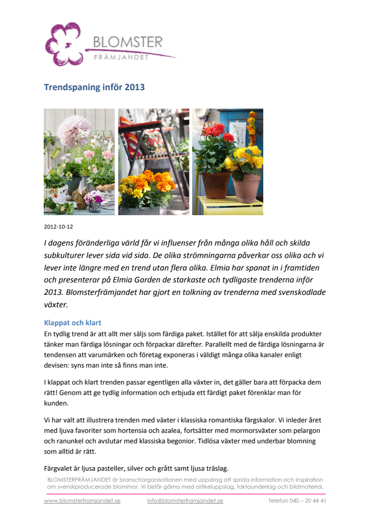 Trädgårdstrender 2013