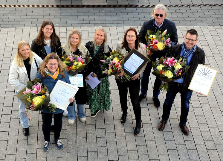 Pristagare i fem olika kategorier av företagande, 2020.