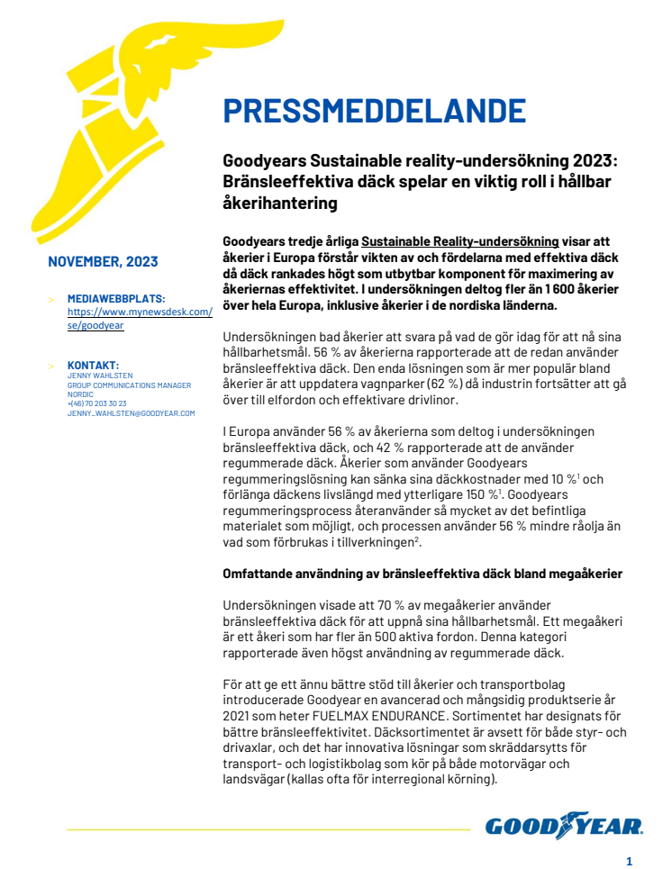 SV_FINAL_Goodyear Sustainable Reality Survey 2023 Fuel efficient tires play a vital role in sustainable fleet management.pdf