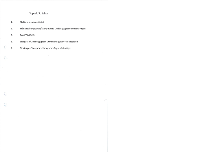 Sträckor sopsaltaren 