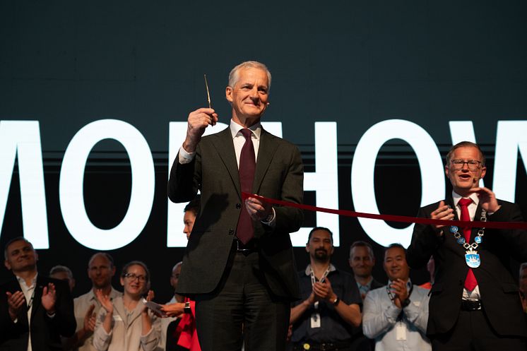 Morrow Cell factory Opening ceremony with prime minister Jonas Gahr Store