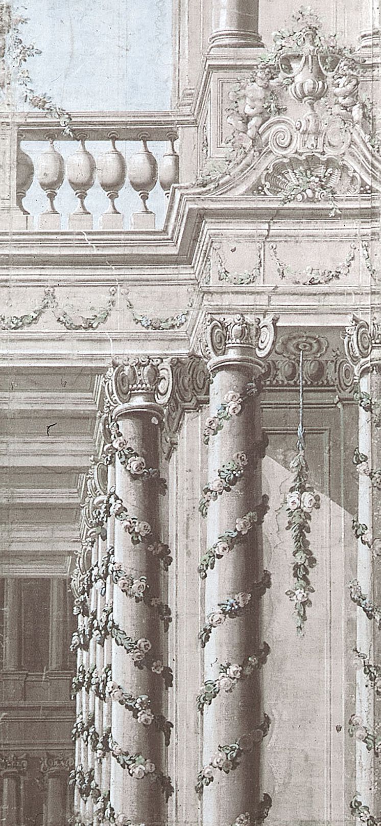 Detalj Ett Joniskt Tempel