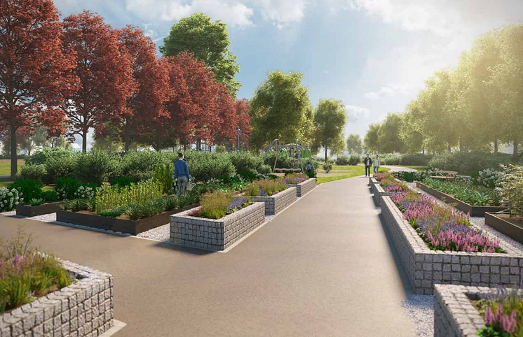 Visualiseringsbild Rosenträdgården
