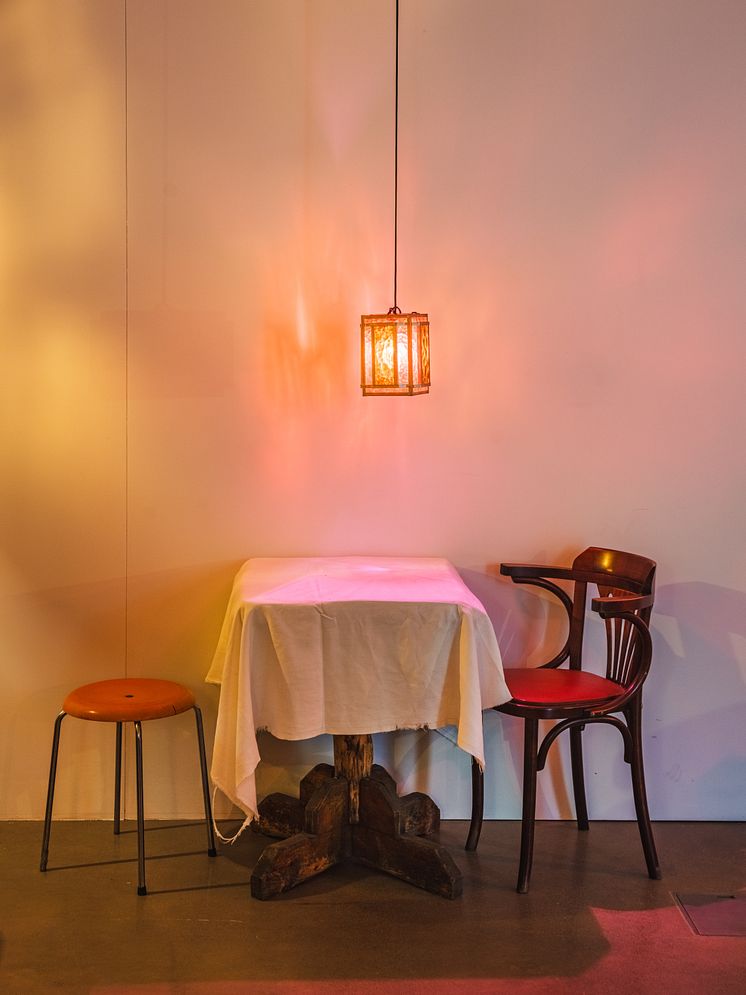 Installationsvy från utställningen Playa! på Bonniers Konsthall