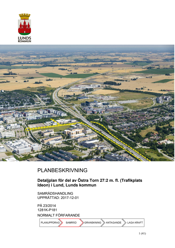 Planbeskrivning av Trafikplats Ideon