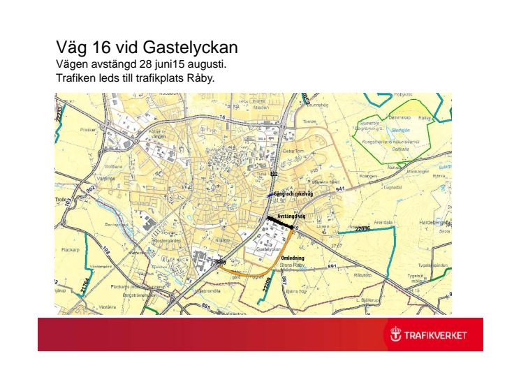 Karta över Trafikverkets arbete