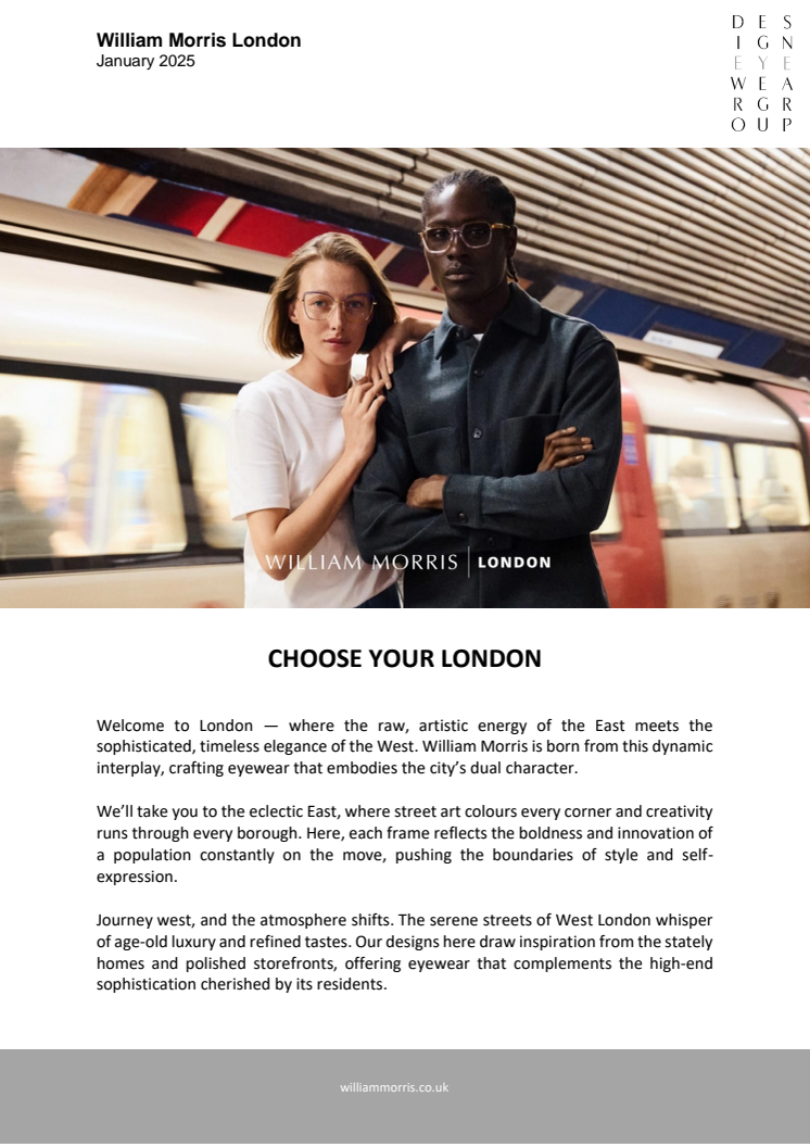 WILLIAM MORRIS - CHOOSE YOUR LONDON