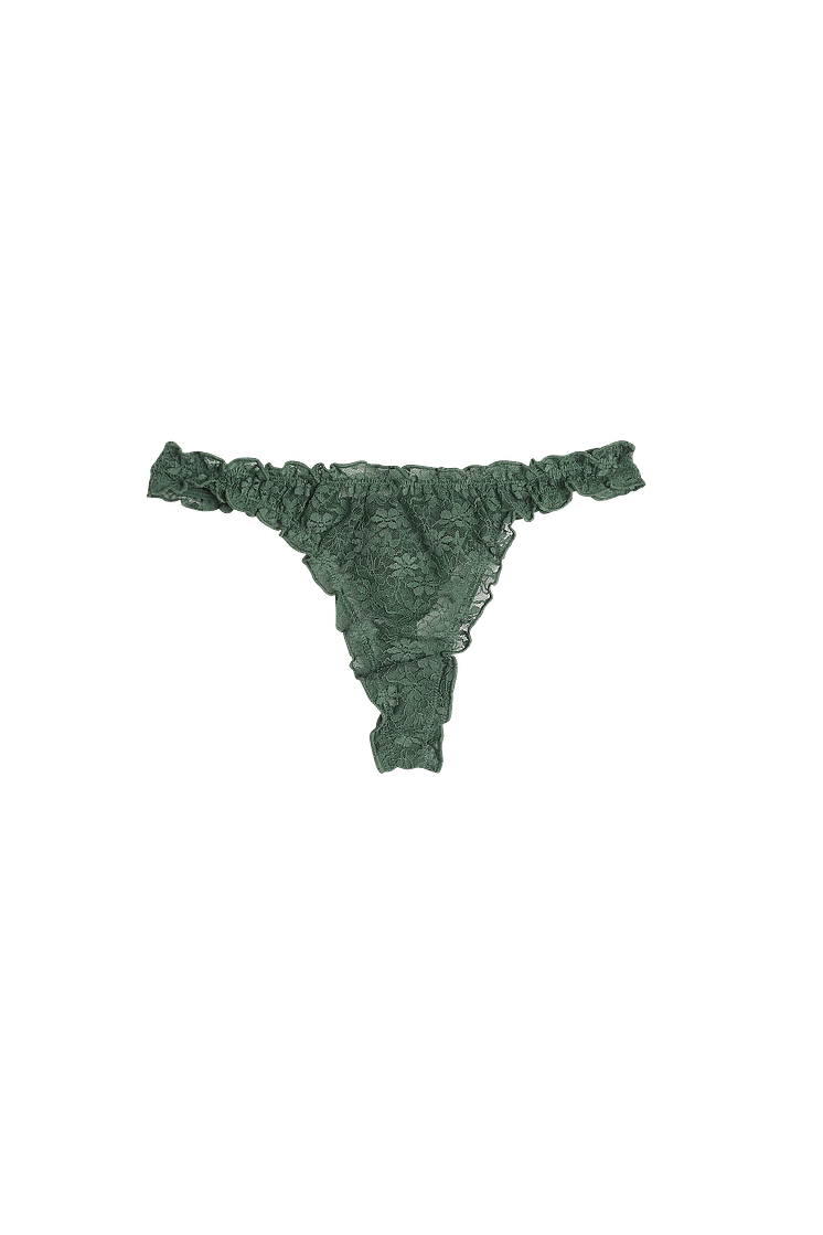 Eva lace string - Duck green