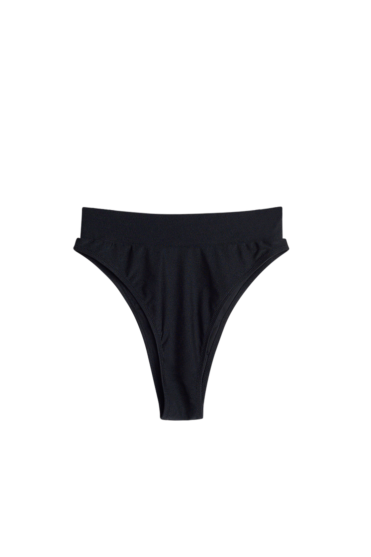 alexandra high waist bikini brief -black