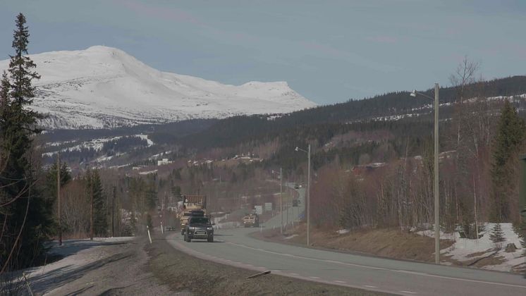 Aurora 23 - klippbilder amerikanska marinkåren anländer till Sverige via Östersund