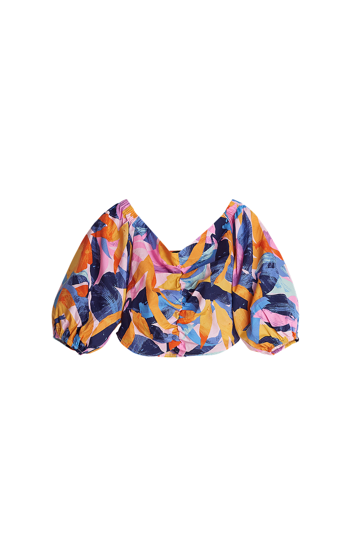 Boel rouched blouse - Tropical