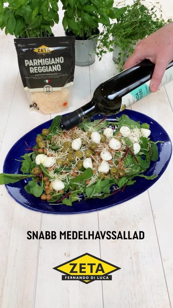Snabb medelhavssallad med kikärtor