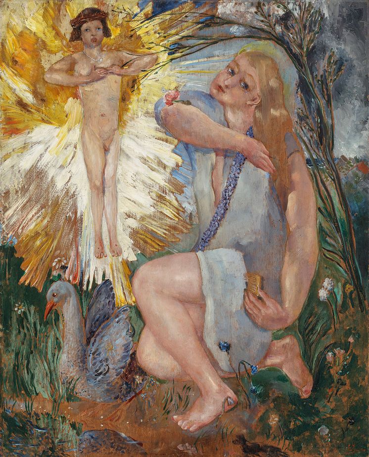 Ernst Josephson, Gåslisa, 1888-89. Olja på trä, 72 x 58 cm. 