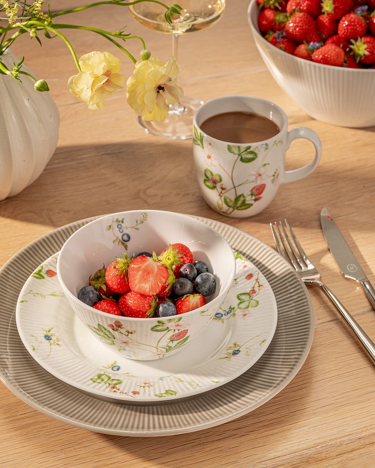 Nordic Dawn 3 delar, Sommar och Nordic Dawn tallrik 27 cm, Bark