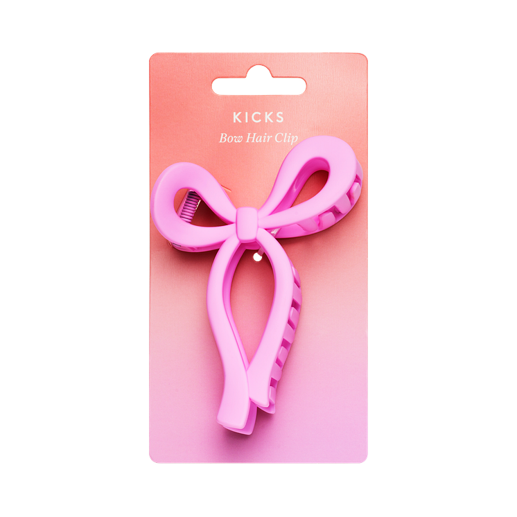 Kicks Beauty Bow Hair Clip Pink