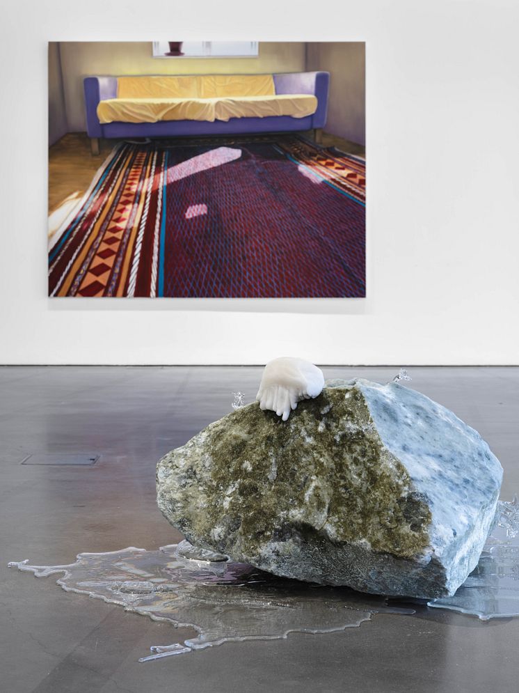 Sara Ekholm Eriksson och Simon Wadsted, installationsvy Bonniers Konsthall, Stockholm.