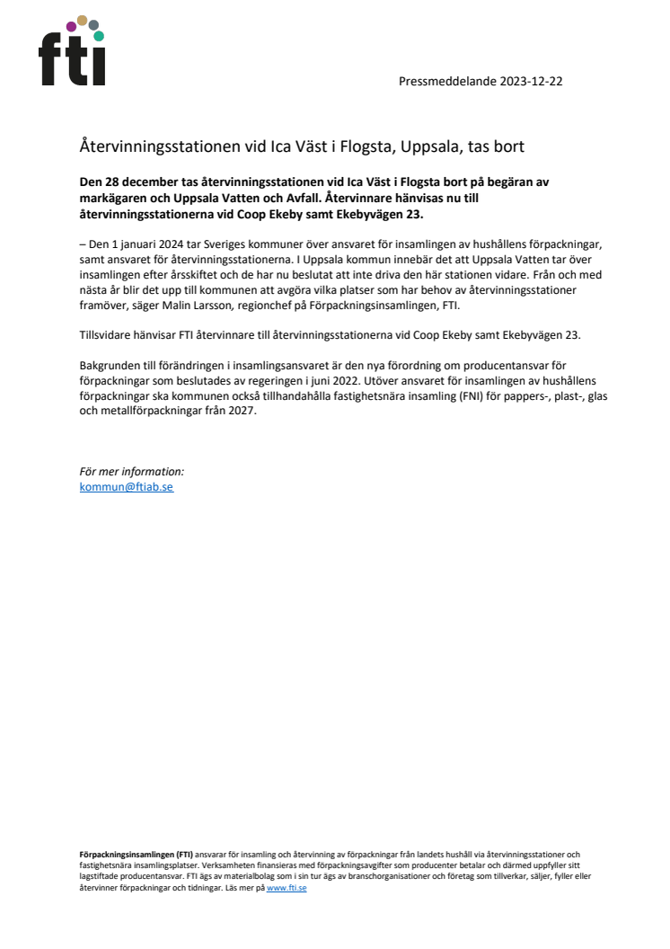231222 Återvinningsstationen vid Ica Väst i Flogsta, Uppsala, tas bort.pdf