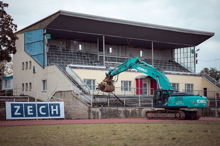 Abriss der Steintribüne