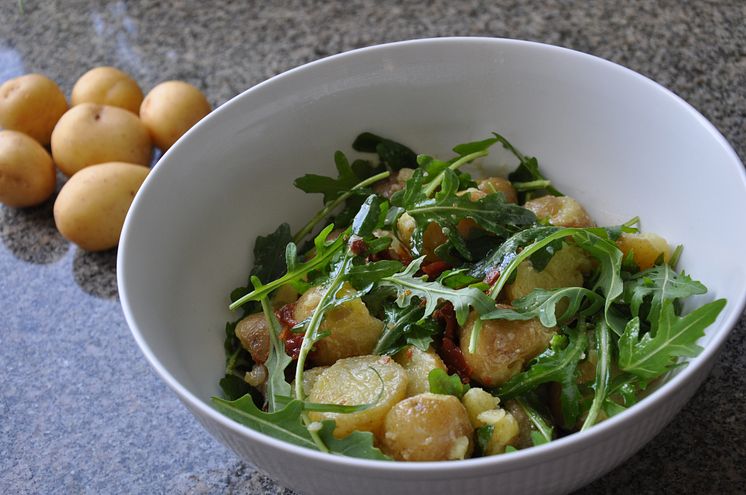 Färskpotatissallad med ruccola
