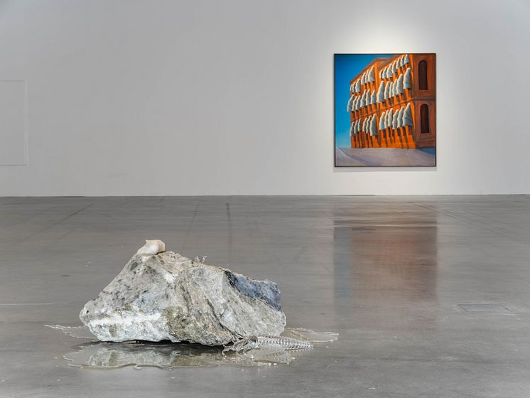 Sara Ekholm Eriksson och Simon Wadsted, installationsvy Bonniers Konsthall, Stockholm.