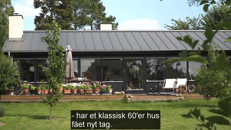 Lindab Kliktag på klassisk 60'er hus