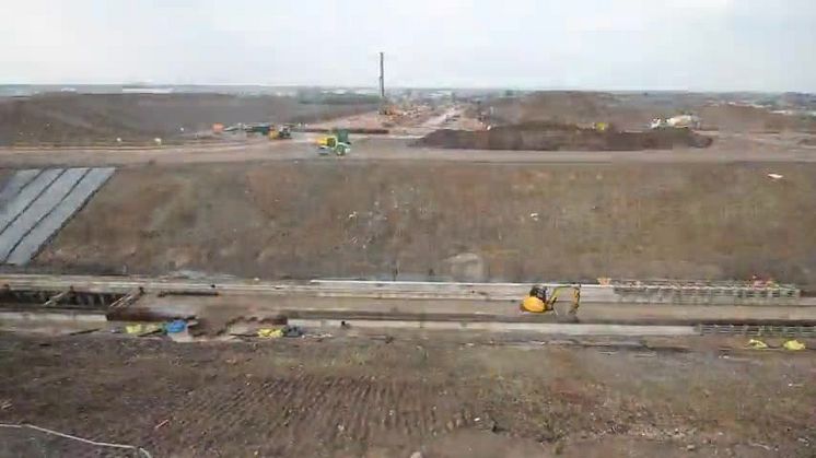 Time-lapse video of construction work in Stoke Gifford