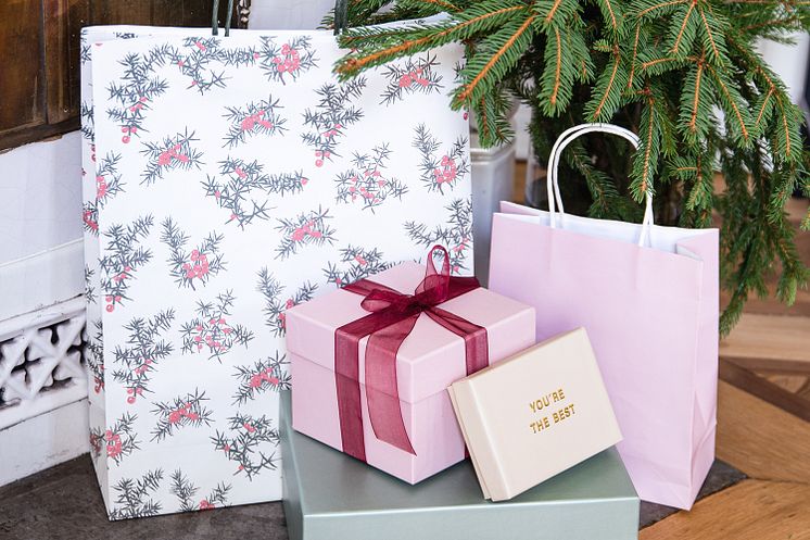 jul WB julklappar påse EN lila paket lagerhaus 2022