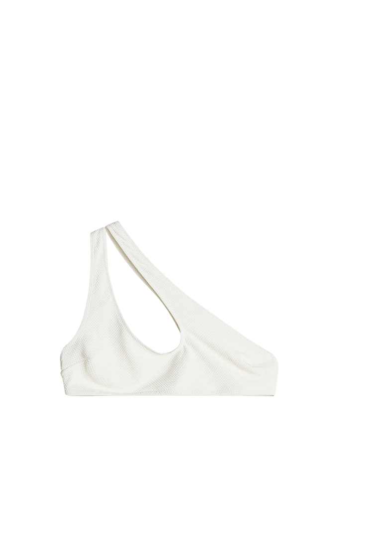 Nina one shoulder bikini top - Cloud dancer