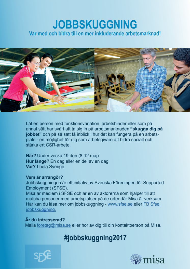 Nationell jobbskuggningsvecka v19
