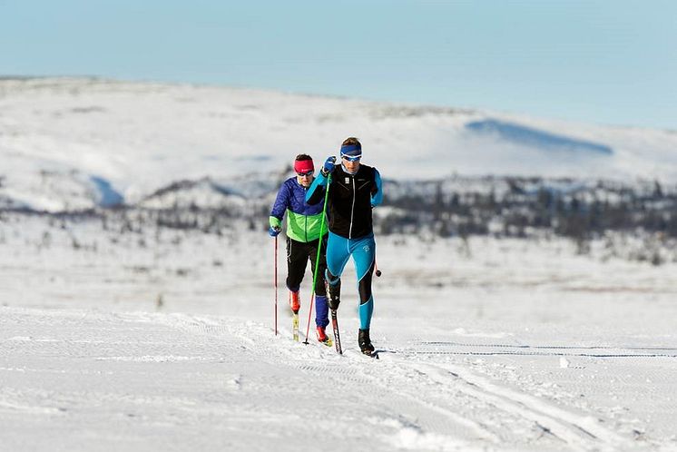 Skidåkning på fjället vid Storhogna Högfjällshotell & Spa