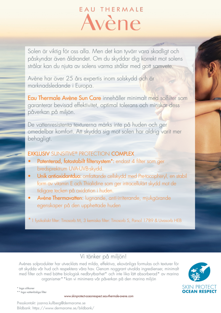 Avène Sun Care pressrelease