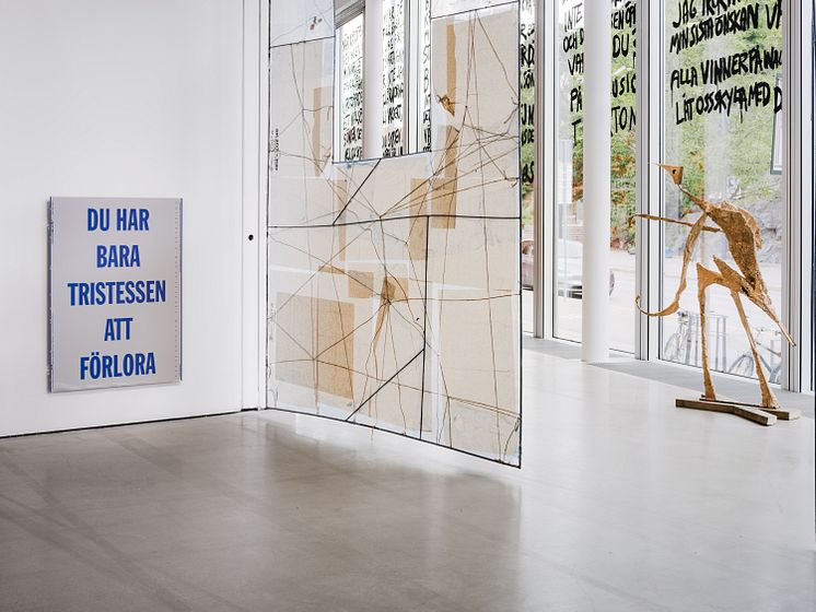 Installationsvy från utställningen Playa! på Bonniers Konsthall