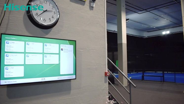 Hisense skjermer til nye Bærum Padel