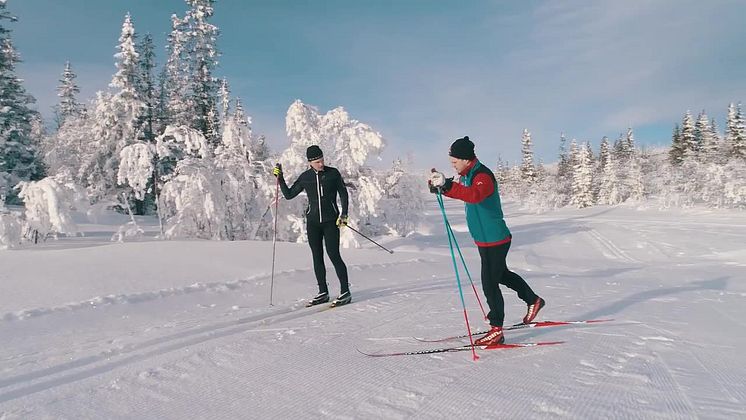 Längdskidskola på Storhogna