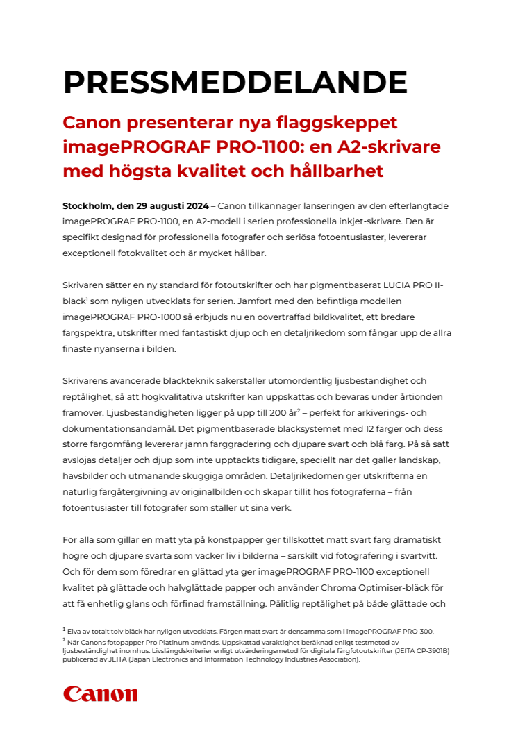 Pressmeddelande Canon imagePROGRAF PRO-1100.pdf