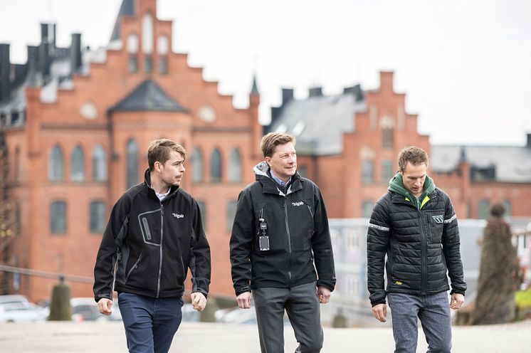 Niklas Johansson (Higab), Robert Schwartze (Higab) och Adam Krantz (Wikström)