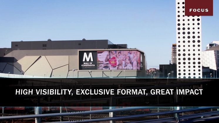 Europas största LED-display Mall of Scandinavia