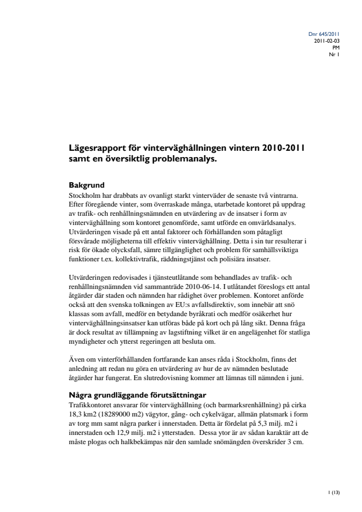 Hamilton och Fastighetsägarna Stockholm: Snö är inte avfall