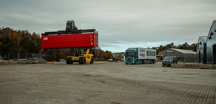 First container delivery port of Arendal 23.10.23