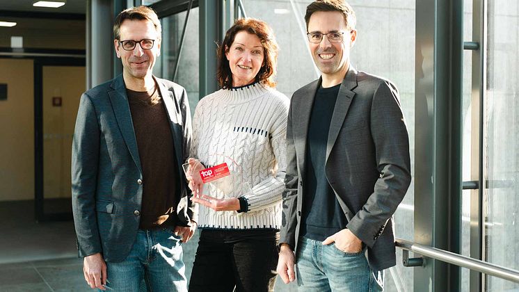 Über die erneute Auszeichnung freuen sich Cor Leendertse, Stefanie Pöpping und Alexander Hohaus aus der Gothaer Personalabteilung.