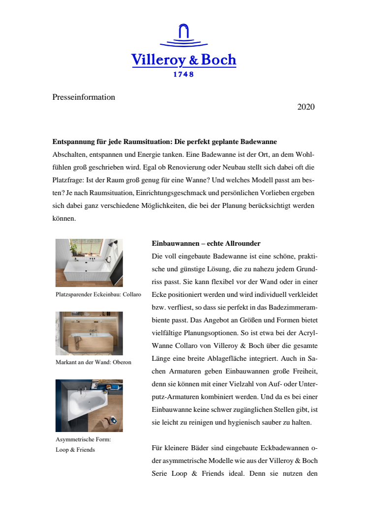 Entspannung für jede Raumsituation: Die perfekt geplante Badewanne