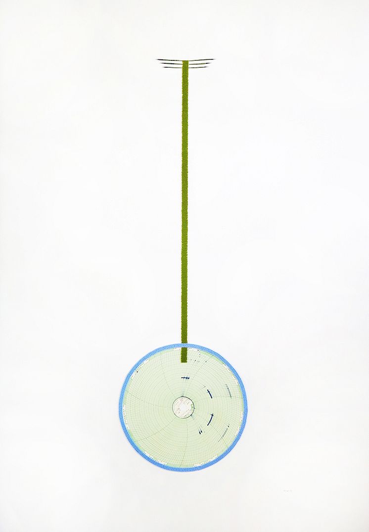 Barry Ace, Sacred Water II, 2016. Beads, porcupine quills, original chart, felt-tipped pen, ballpoint pen and dye. National Gallery of Canada.