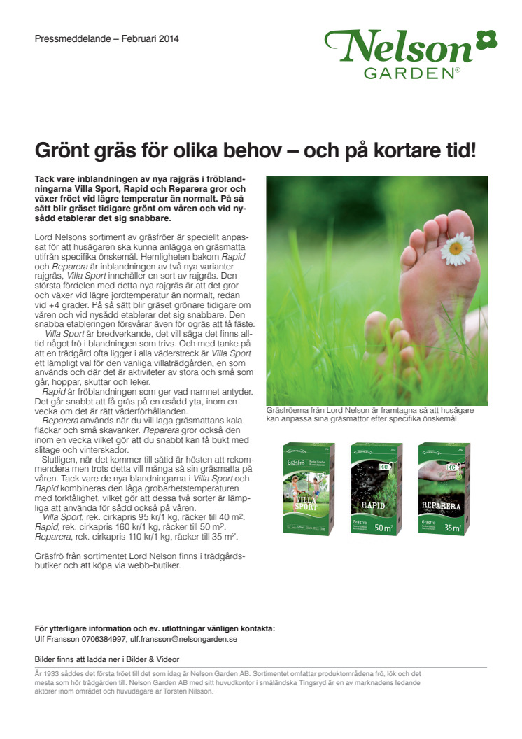 Grönt gräs för olika behov – och på kortare tid!