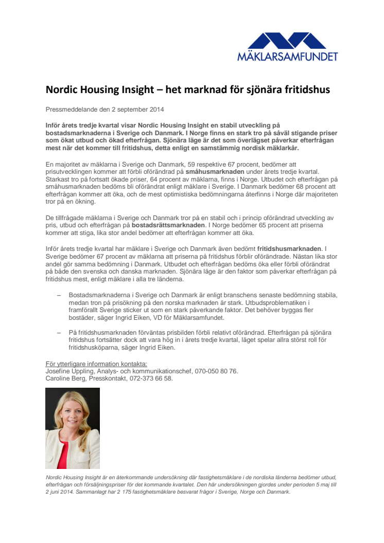 Nordic Housing Insight – het marknad för sjönära fritidshus
