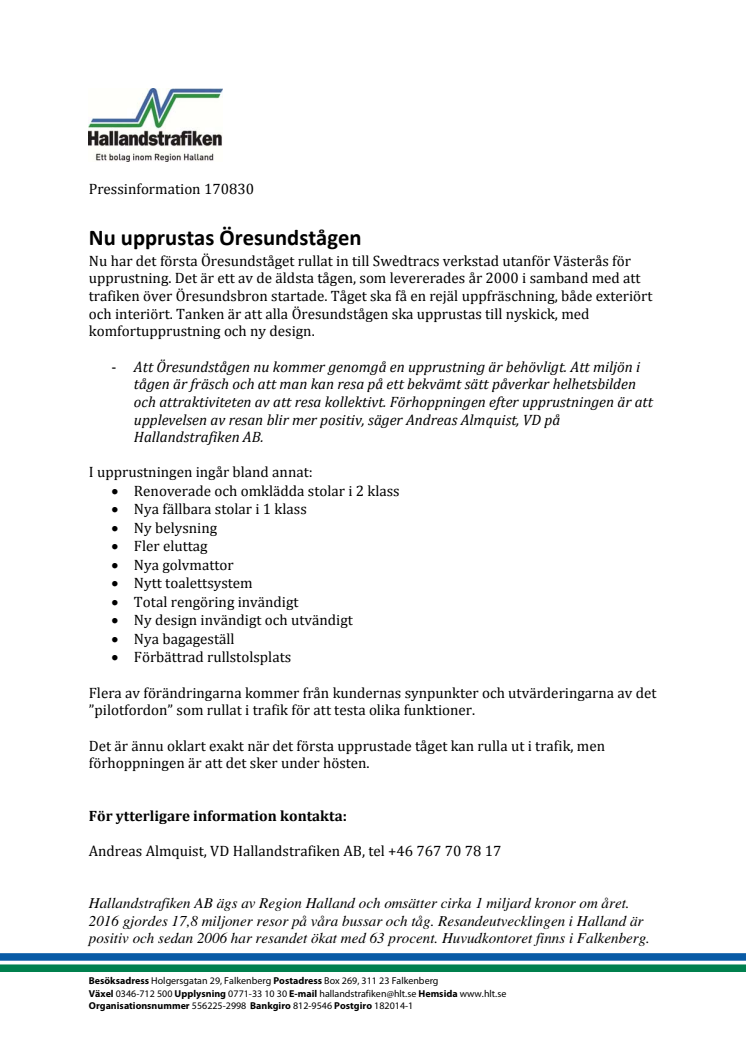 Nu upprustas Öresundstågen