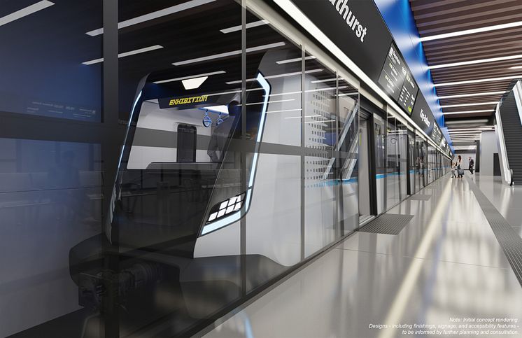 Ontario Line train concept in plafrom 1 - Ext3 - 221117