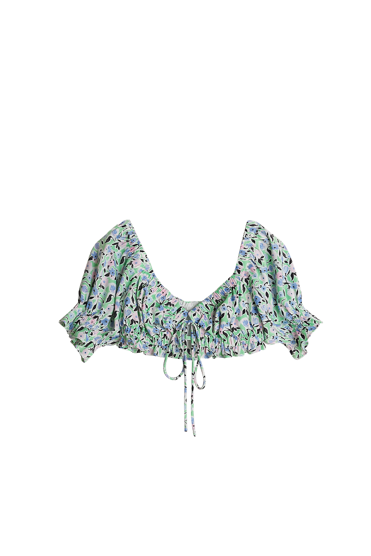 jane cropped top - abstract floral 