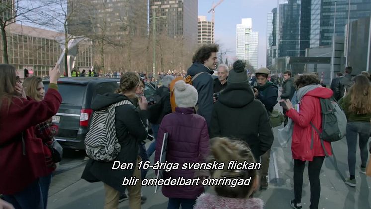 Klipp - Greta demonstrerar i Bryssel 