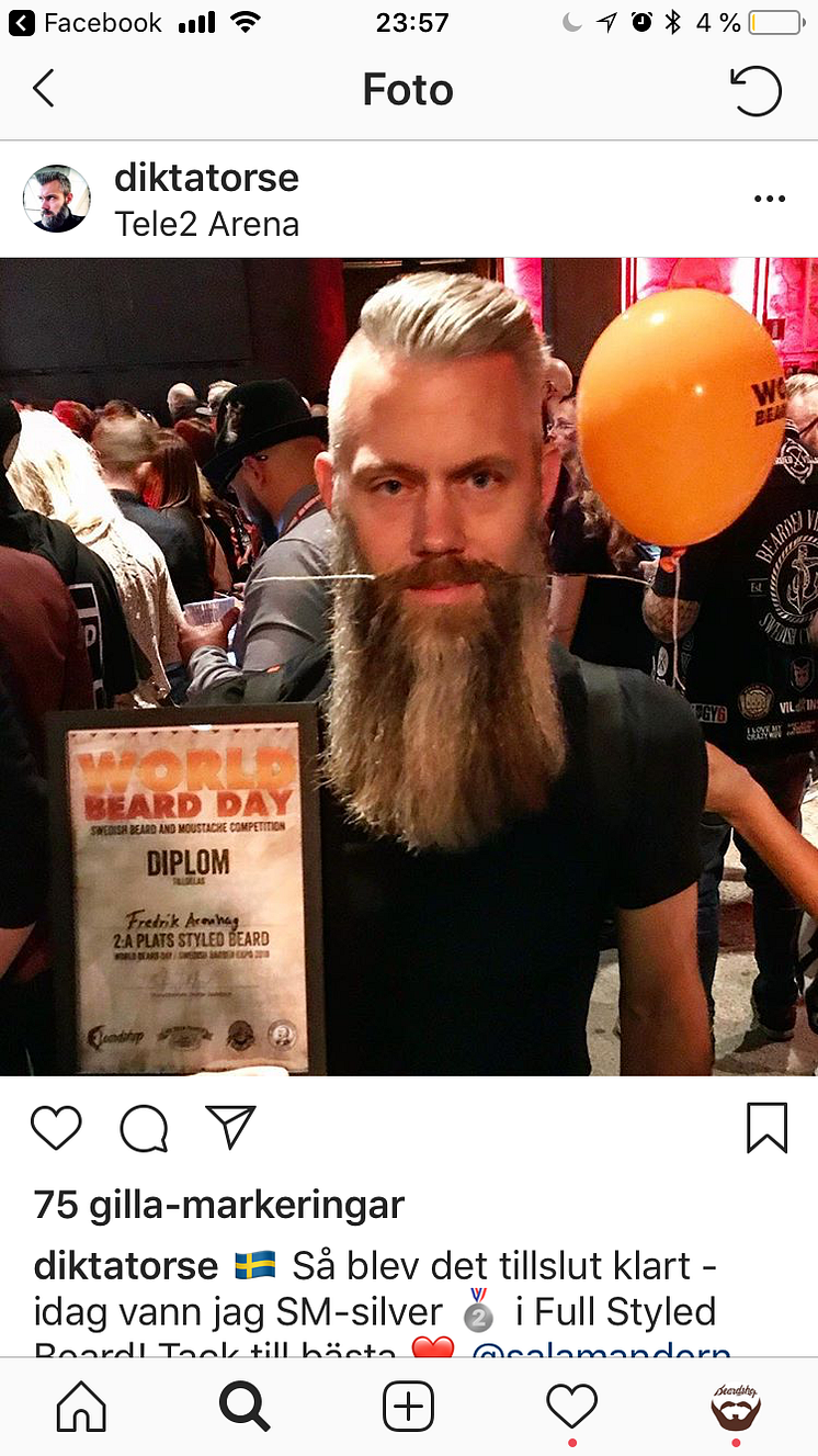 Swedish Barber Expo och World Beard Day i sociala medier