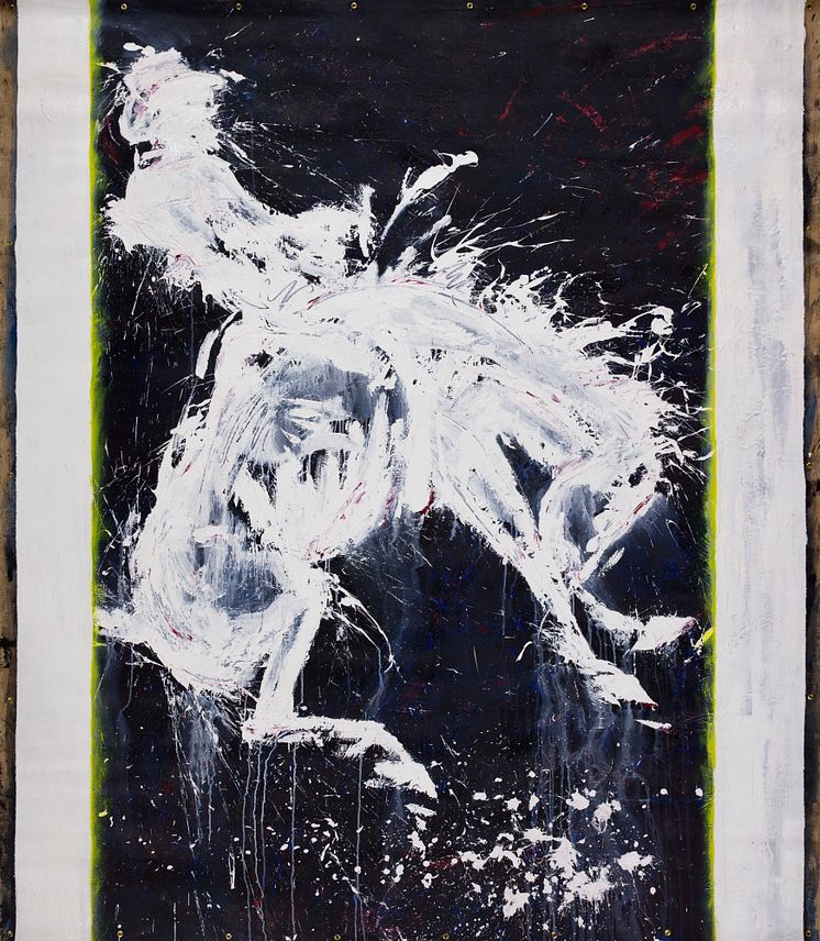 Richard Hambleton, Elegy, 1984, akryl på duk